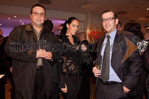 mihael cigler, predsednik slovenskega združenja lobistov, Tina Gaber, Miss Hawaiian Tropic 2008 in Marko Jović, privatni bančnik