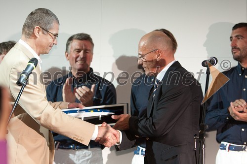 Alexander Medvedev, Director-General of Gazprom Export in Igor Simčič, jadralec