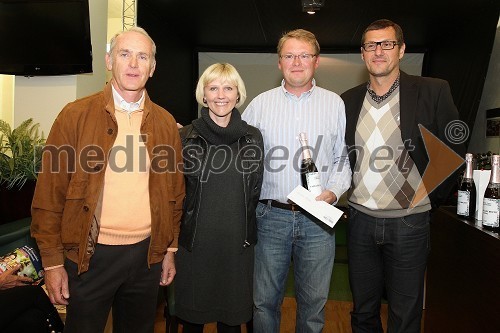 Jože Mermal, predsednik uprave BTC, Mojca Dobrovoljc, vodja farmacevtskega programa pri družbi Beiersdorf Ljubljana, Matjaž Car ter Tihomir Krstič, direktor in lastnik Optike Clarus