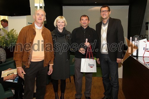 Jože Mermal, predsednik uprave BTC, Mojca Dobrovoljc, vodja farmacevtskega programa pri družbi Beiersdorf Ljubljana, Robert Rons ter Tihomir Krstič, direktor in lastnik Optike Clarus