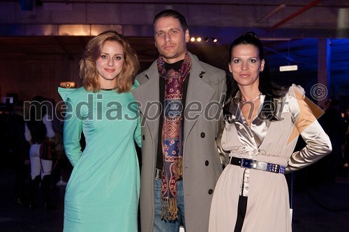 Živa Vadnov, Miss Slovenije 2004, Joe Rain, lastnik agencije Bronz in Simona Lampe, modna oblikovalka