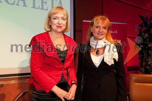 prof. dr. Renata Salecl, znanstvenica leta 2010 in dr. Bojana Žvan, predstojnica Kliničnega oddelka za nevrologijo na ljubljanskem UKC, znanstvenica leta 2009