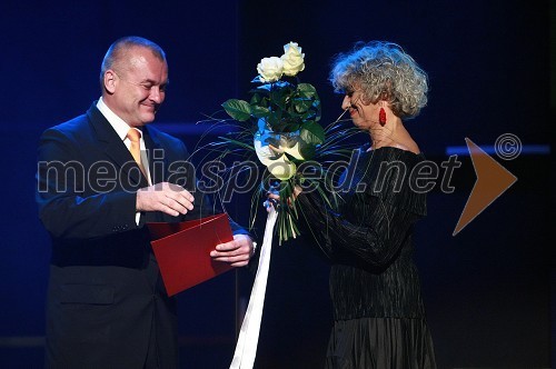 Franc Kangler, župan Mestne občine Maribor in Alja Predan, umetniška direktorica Borštnikovega srečanja