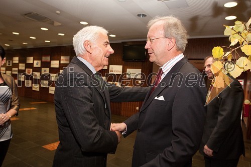 Milan Popovac, zadnji jugoslovanski ambasador v Italiji in dr. Erwin Kubesch, veleposlanik Republike Avstrije v Sloveniji