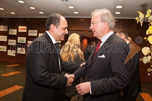 Ahmed Farouk, veleposlanik Egipta v Sloveniji in dr. Erwin Kubesch, veleposlanik Republike Avstrije v Sloveniji