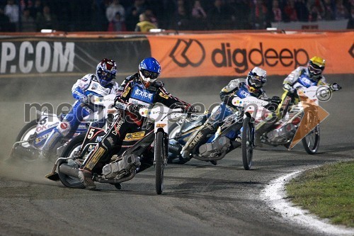 Nicki Pedersen (Danska), Andreas Jonsson (Švedska) in Jaroslaw Hampel (Poljska)