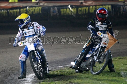 Nicki Pedersen (Danska) in Mattia Carpanese (Italija)