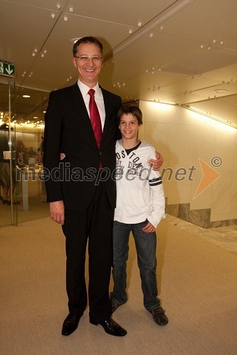 Igor Lukšič, minister za šolstvo in šport in sin Nik