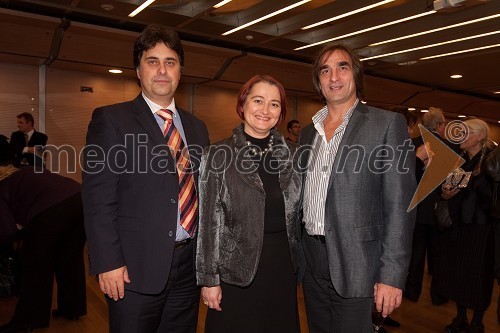 Mitja Bervar, v.d. ravnatelj Opere in baleta Ljubljana, soproga Sonja Kralj Bervar in Irek Mukhamedov, umetniški vodja SNG opera in balet Ljubljana