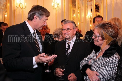 Dr. Danilo Türk, predsednik Republike Slovenije in Miran Potrč, politik ter soproga Zdenka