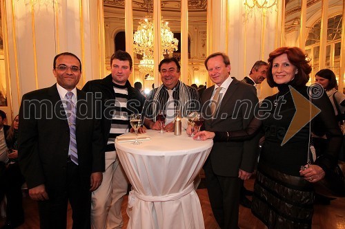 Sabri Chaabani, ambasada republike Tunizije v Avstriji, dr. Marcel Berro, njegov oče dr. Melqart Mohamad Berro, mestni svetnik Mestne občine Maribor, in ...