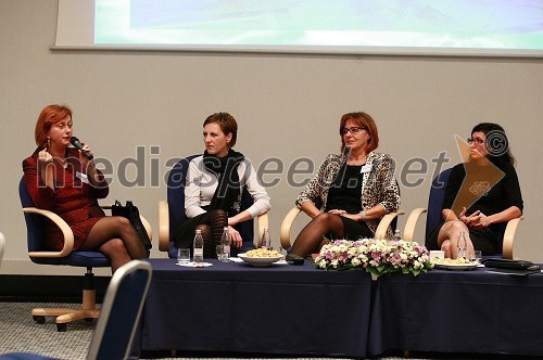 Jerneja Kamnikar, direktorica podjetja Vivo catering, Sabina Dimnik, Data d.o.o., Alenka Vrandečić, Spiritoso in dr. Irena Fonda, direktorica podjetja Fonda