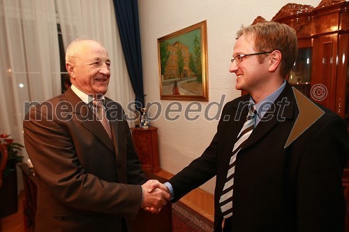 Dr. Šime Ivanjko, nekdanji dekan Pravne fakultete Maribor in Aleš Škof, predsednik Sveta invalidov Mestne občine Maribor