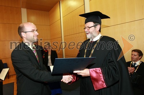 Dr. Matej Strnad, Medicinska fakulteta Univerze v Mariboru in prof. dr. Ivan Rozman, rektor Univerze v Mariboru