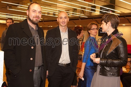 Gorazd Trušnovec, urednik revije Ekran, publicist, filmski kritik, scenarist, Matic Majcen in Renata Zamida