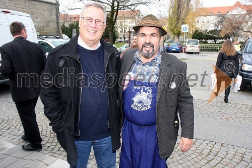 Milan Razdevšek, direktor Zavoda za turizem Maribor in Alojz Jenuš - Slavek, outar in brač iz Malečnika