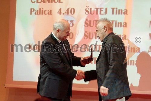 Gabrijel Ambrožič, tehnični delegat EAA in Slavko Černe, trener