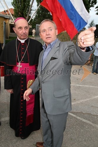 Dr. Franc Kramberger, mariborski škof in dr. Alojz Križman, državni svetnik