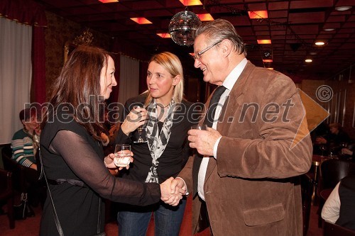 Bernarda Omahen, igralka, Darja Reichman, igralka in Dušan Mlakar, režiser