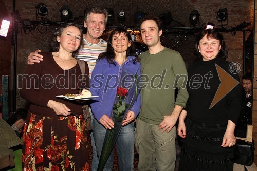 Milada Kalezić, Bojan Maroševič, Mirjana Šainović, Nejc Ropret in Irena Varga, igralci