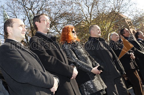 Mag. Matjan Cojhter, predsednik MČ Tabor, Boštjan Viher, mestni svetnik Mestne občine Maribor, Milica Simonič Steiner, direktorica Mestne uprave Maribor, Franc Kangler, župan Mestne občine Maribor, Janez Ujčič ter Tomaž Kancler, podžupana Mestne občine Maribor