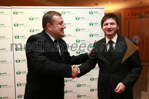 Mag. Božo Emeršič, predsednik uprave Grawe Zavarovalnice d.d. in Andrej Gregorič, Zavarovalnica Grawe