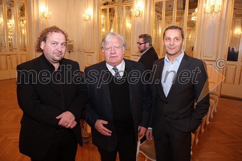 Darko Brlek, direktor Festivala Ljubljana, Tone Partljič, pisatelj in scenarist ter Danilo Rošker, direktor SNG Maribor