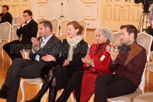 Danilo Rošker, direktor SNG Maribor, Nataša Matjašec Rošker, igralka, Alja Predan, umetniška direktorica Borštnikovega srečanja in ...