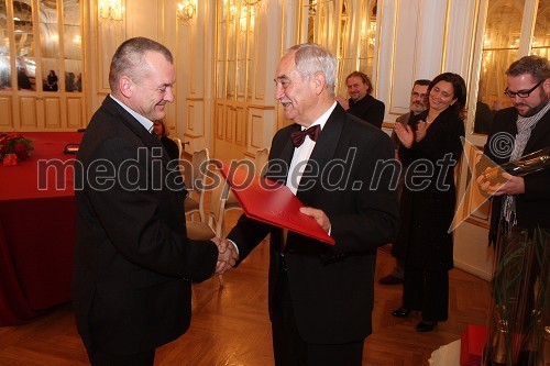 Franc Kangler, župan Mestne občine Maribor ter Rudi Moge, nekdanji poslanec DZ in predsednik sveta SNG Maribor