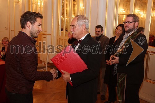 Aleš Novak, direktor Urada za kulturo in mladino MOM ter Rudi Moge, nekdanji poslanec DZ in predsednik sveta SNG Maribor