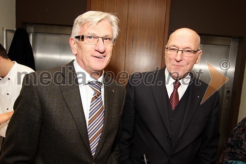 Alojz Kolenc, zdravnik in Vlado Podhostnik, Rotary Club Maribor