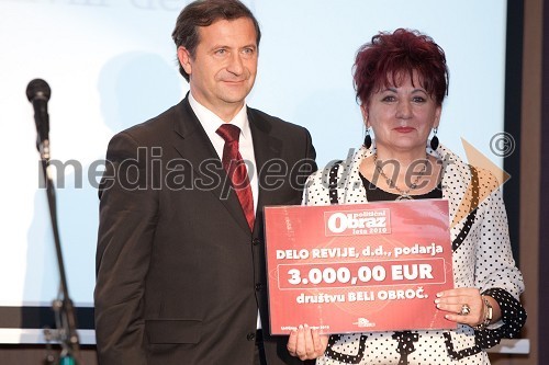 Karl Viktor Erjavec, politični obraz 2010 in Vlasta Nussdorfer, predsednica društva Beli obroč