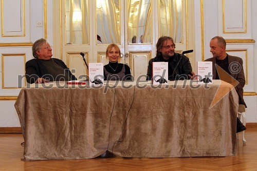 Tone Partljič, pisatelj in scenarist, Petra Vidali, založba Litera, Vinko Möderndorfer, režiser in Matej Bogataj, kritik