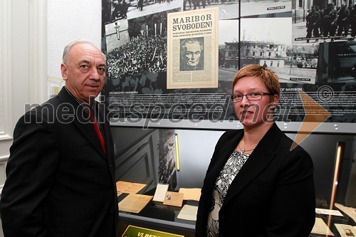 Janez Ujčič, podžupan Mestne občine Maribor in dr. Aleksandra Berberih Slana, direktorica Muzeja narodne osvoboditve Maribor