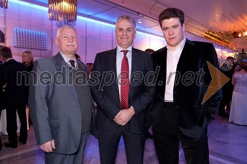 Leonid Macujev, Bogdan Topič in Denis Macujev, pianist