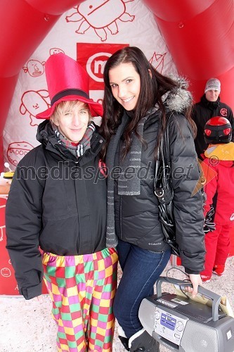 Klovn Jaka in Sandra Skutnik, druga spremljevalka Miss Slovenije 2010