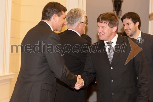Borut Pahor, predsednik vlade Republike Slovenije in Franci Bogovič, župan občine Krško in poslanec DZ