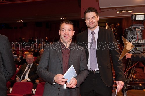 Dejan Zavec, boksar in športnik leta 2010 ter Tomi Jagarinec, kondicijski trener Dejana Zavca