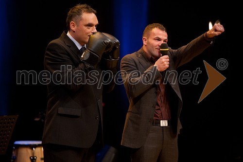 Gašper Bolhar, novinar in Dejan Zavec, boksar in športnik leta 2010
