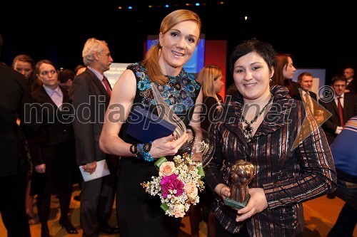 Petra Majdič, smučarska tekačica	 in Lucija Polavder, slovenska judoistka