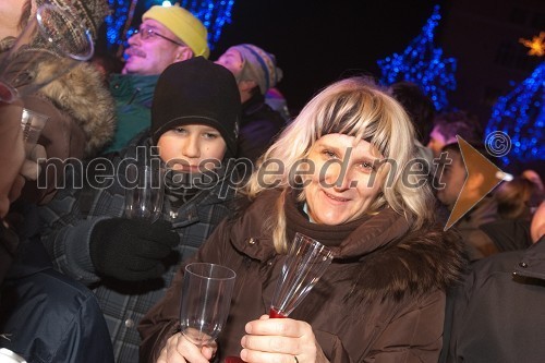 Obiskovalci Silvestrovanja na prostem v Ljubljani