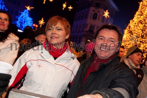 Obiskovalca Silvestrovanja na prostem v Ljubljani