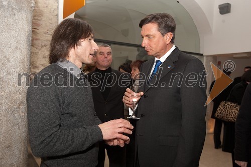 Uroš Macerl, kandidat za delovo osebnost leta 2010 in Borut Pahor, predsednik vlade Republike Slovenij