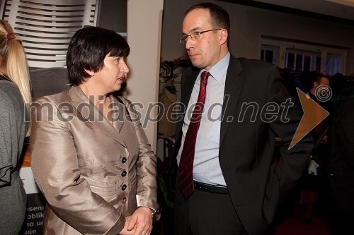 Ljudmila Novak, poslanka Evropskega parlamenta in Leo Oblak, predsednik uprave Infonet Media