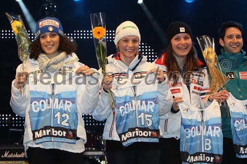 Federica Brignone, smučarka (Italija), 	Taina Barioz, smučarka (Francija) in Anelmone Marmottan, smučarka (Francija)