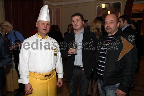 Dušan Krivec, kuhar, Danilo Steyer, vinogradništvo Steyer vina in Boštjan Protner, vinar