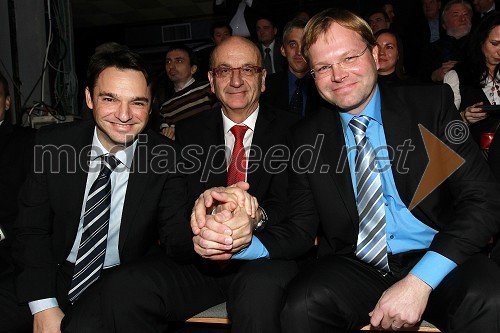 Danilo Ferjančič, generalni direktor Porsche Slovenija d.o.o., Heinz Slesak, generalni direktor Porsche Slovenija d.o.o. in Marko Škriba, vodja znamke Volkswagen v Sloveniji