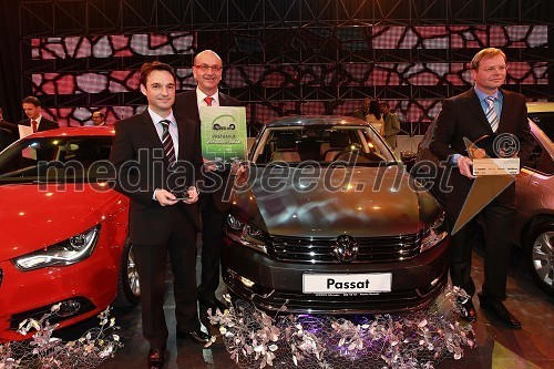 Danilo Ferjančič, generalni direktor Porsche Slovenija d.o.o., Heinz Slesak, generalni direktor Porsche Slovenija d.o.o. in Marko Škriba, vodja znamke Volkswagen v Sloveniji