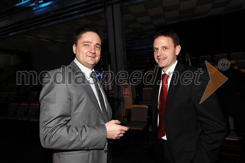 Boštjan Trilar, direktor Toyote Slovenija in Franci Bolta, direktor avtomobilske znamke Audi pri Porsche Slovenija d.o.o.