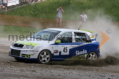 Posadka Martin Ficscerlehner in TBA (Avstrija) v avtu ŠKODA Fabia RS